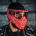 HSTL SKULL GOGGLE - RED W/ CLEAR LENS
